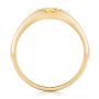14k Yellow Gold And Platinum 14k Yellow Gold And Platinum Custom Two-tone Yellow And White Diamond Men's Wedding Band - Front View -  102881 - Thumbnail