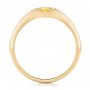 14k Yellow Gold And 18K Gold 14k Yellow Gold And 18K Gold Custom Two-tone Yellow And White Diamond Men's Wedding Band - Front View -  102881 - Thumbnail