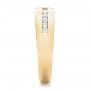 14k Yellow Gold And 18K Gold 14k Yellow Gold And 18K Gold Custom Two-tone Yellow And White Diamond Men's Wedding Band - Side View -  102881 - Thumbnail