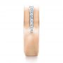 18k Rose Gold 18k Rose Gold Custom Diamond Men's Wedding Band - Side View -  1306 - Thumbnail