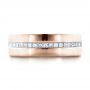 14k Rose Gold 14k Rose Gold Custom Diamond Men's Wedding Band - Top View -  1306 - Thumbnail