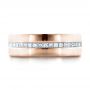 18k Rose Gold 18k Rose Gold Custom Diamond Men's Wedding Band - Top View -  1306 - Thumbnail