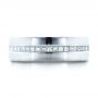 18k White Gold Custom Diamond Men's Wedding Band - Top View -  1306 - Thumbnail