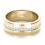 18k Yellow Gold 18k Yellow Gold Custom Diamond Men's Wedding Band - Flat View -  1306 - Thumbnail