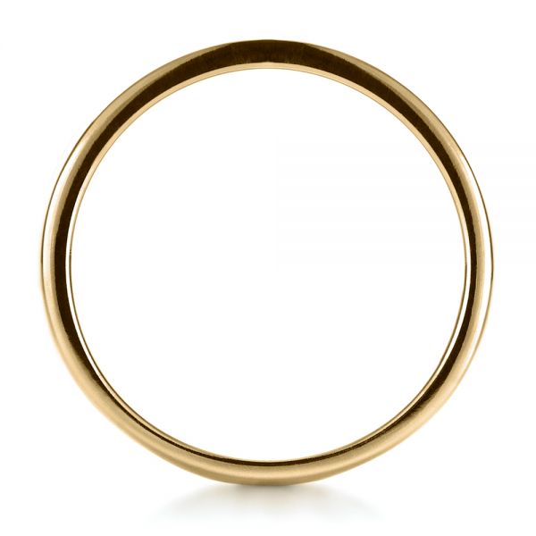 14k Yellow Gold 14k Yellow Gold Custom Diamond Men's Wedding Band - Front View - 1306