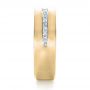 14k Yellow Gold 14k Yellow Gold Custom Diamond Men's Wedding Band - Side View -  1306 - Thumbnail