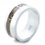  Platinum And 14K Gold Platinum And 14K Gold Custom Mokume Men's Wedding Band - Three-Quarter View -  102310 - Thumbnail