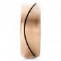 18k Rose Gold 18k Rose Gold Custom Brushed And Polished Men's Wedding Band - Side View -  100582 - Thumbnail