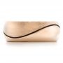 18k Rose Gold 18k Rose Gold Custom Brushed And Polished Men's Wedding Band - Top View -  100582 - Thumbnail