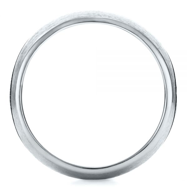  Platinum Platinum Custom Brushed And Polished Men's Wedding Band - Front View -  100582