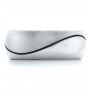 18k White Gold 18k White Gold Custom Brushed And Polished Men's Wedding Band - Top View -  100582 - Thumbnail