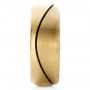 18k Yellow Gold Custom Brushed And Polished Men's Wedding Band - Side View -  100582 - Thumbnail