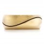 18k Yellow Gold Custom Brushed And Polished Men's Wedding Band - Top View -  100582 - Thumbnail