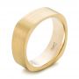  14K Gold 14K Gold Custom Square Men's Band - Three-Quarter View -  103497 - Thumbnail