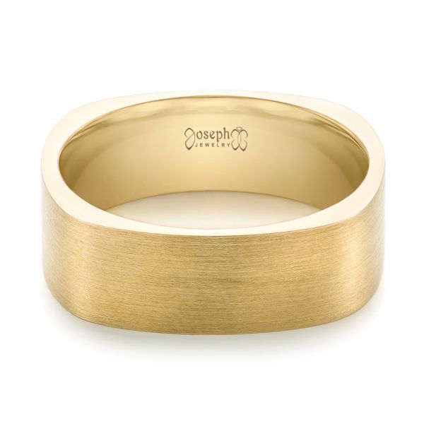  14K Gold 14K Gold Custom Square Men's Band - Flat View -  103497