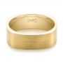  18K Gold Custom Square Men's Band - Flat View -  103497 - Thumbnail