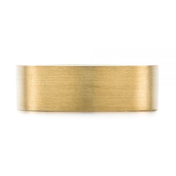  14K Gold 14K Gold Custom Square Men's Band - Top View -  103497