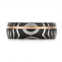Damascus Steel Wedding Band - Top View -  102938 - Thumbnail
