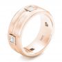 18k Rose Gold 18k Rose Gold Diamond Wedding Band - Three-Quarter View -  102373 - Thumbnail