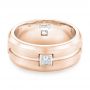 14k Rose Gold 14k Rose Gold Diamond Wedding Band - Flat View -  102373 - Thumbnail