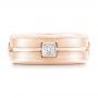 18k Rose Gold 18k Rose Gold Diamond Wedding Band - Top View -  102373 - Thumbnail