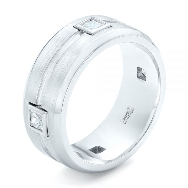  Platinum Diamond Wedding Band - Three-Quarter View -  102373