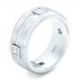 18k White Gold 18k White Gold Diamond Wedding Band - Three-Quarter View -  102373 - Thumbnail