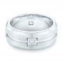 18k White Gold 18k White Gold Diamond Wedding Band - Flat View -  102373 - Thumbnail