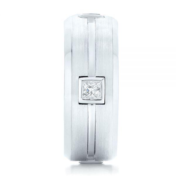  Platinum Diamond Wedding Band - Side View -  102373