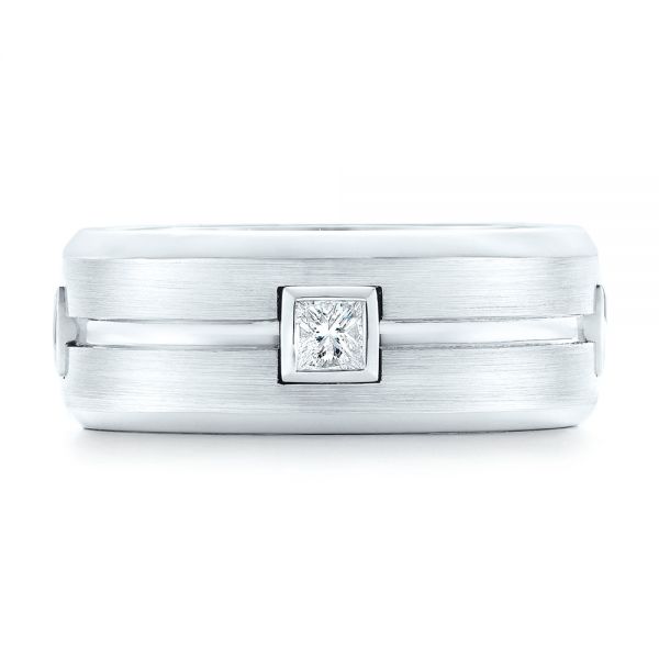  Platinum Diamond Wedding Band - Top View -  102373