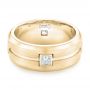 18k Yellow Gold 18k Yellow Gold Diamond Wedding Band - Flat View -  102373 - Thumbnail