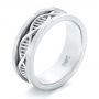 18k White Gold And 14K Gold 18k White Gold And 14K Gold Double Helix Two-tone Wedding Band - Three-Quarter View -  102384 - Thumbnail