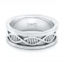  Platinum And 14K Gold Platinum And 14K Gold Double Helix Two-tone Wedding Band - Flat View -  102384 - Thumbnail