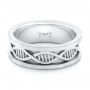 18k White Gold And 14K Gold 18k White Gold And 14K Gold Double Helix Two-tone Wedding Band - Flat View -  102384 - Thumbnail