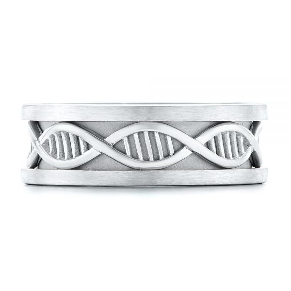 14k White Gold And 14K Gold Double Helix Two-tone Wedding