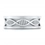 18k White Gold And 14K Gold 18k White Gold And 14K Gold Double Helix Two-tone Wedding Band - Top View -  102384 - Thumbnail