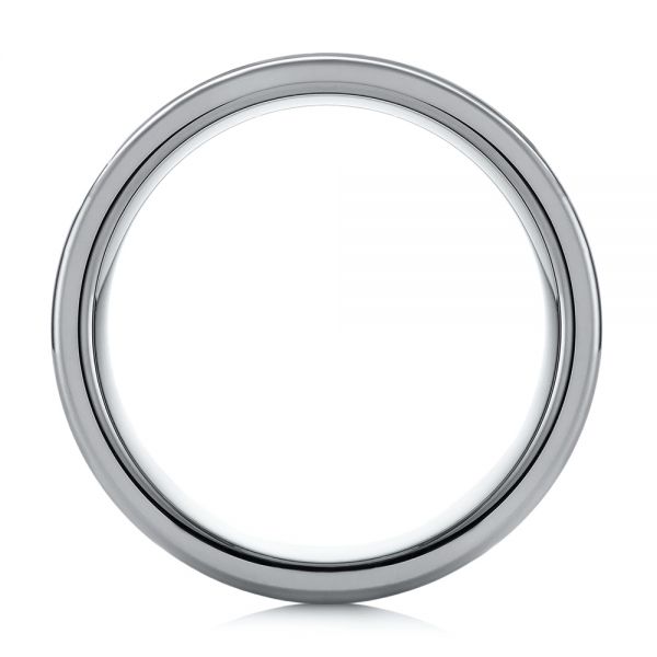 Gray Tungsten And Crystalline Insert Wedding Ring - Front View - 103927