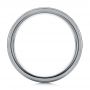 Gray Tungsten And Crystalline Insert Wedding Ring - Front View -  103927 - Thumbnail