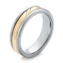 Grey Tungsten Men's Wedding Ring - Three-Quarter View -  103924 - Thumbnail