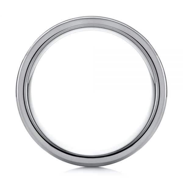 Grey Tungsten Men's Wedding Ring - Front View -  103924