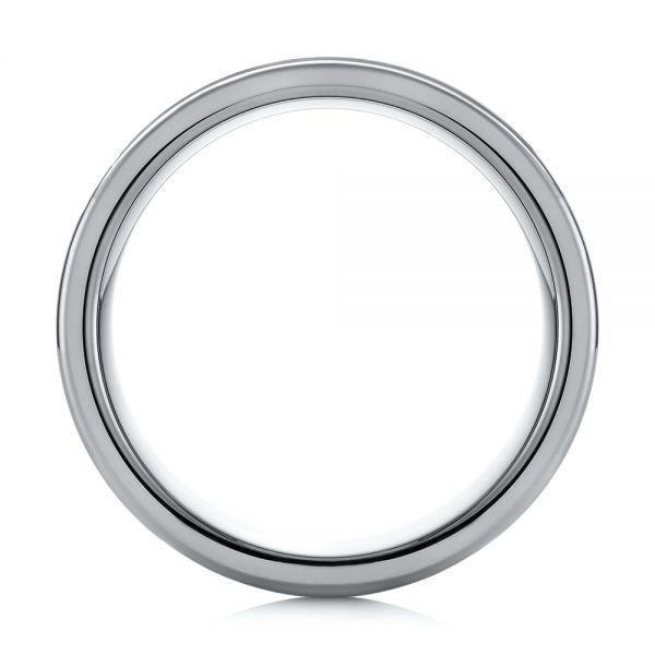 Grey Tungsten Men's Wedding Ring - Front View - 103924