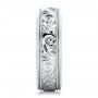  Platinum Hand Engraved Men's Wedding Band - Kirk Kara - Side View -  100671 - Thumbnail
