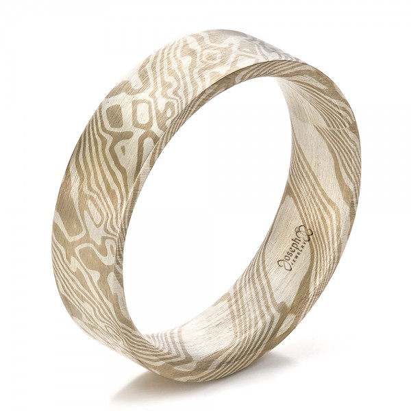 Men's Mokume Flat Band - Image