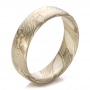 Men's Mokume Half Round Band - Three-Quarter View -  100523 - Thumbnail