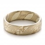 Men's Mokume Half Round Band - Flat View -  100523 - Thumbnail