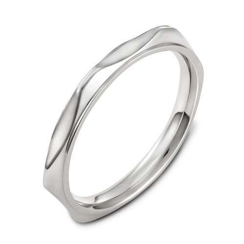 Men's 18k White Gold Band - Image