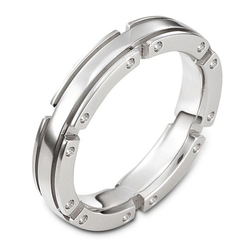 Men's 18k White Gold Band - Image