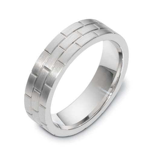 Men's 18k White Gold Band - Image