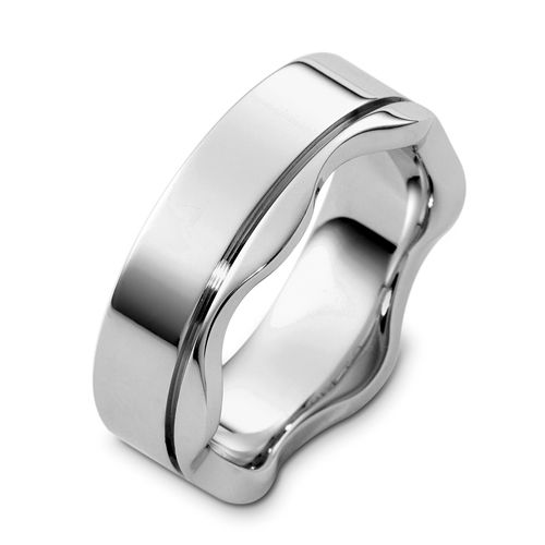 Men's 18k White Gold Band - Image