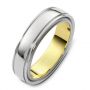  18K Gold Men's Band - Three-Quarter View -  446 - Thumbnail